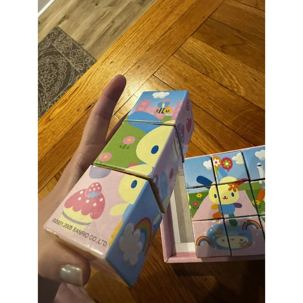 Sanrio Usahana 6 Sided Cube Block Puzzle (12 Cubes) Japanese Writing Rare 2005
